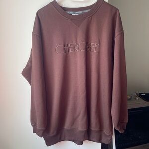 Cherokee Coffee Brown Oversized Crewneck Size Large
